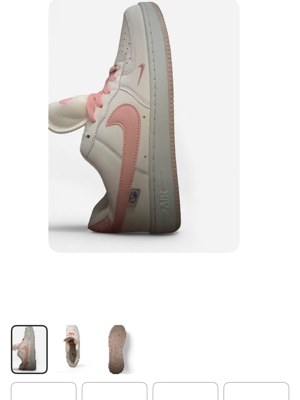 Nike Kids Sneakers in Cream and Pink